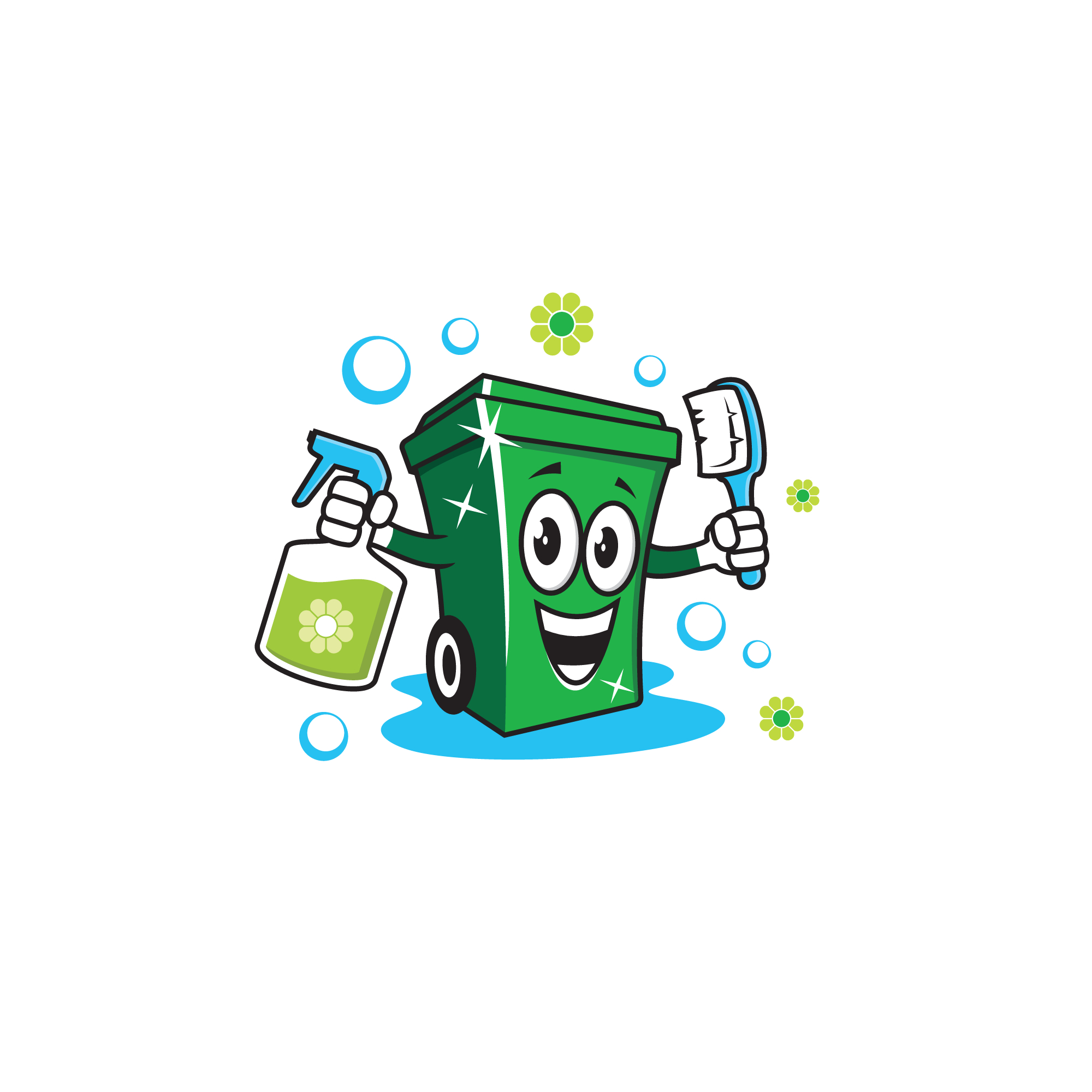 residential trash bin cleaning trash can cleaning service